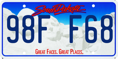 SD license plate 98FF68