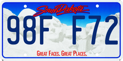 SD license plate 98FF72