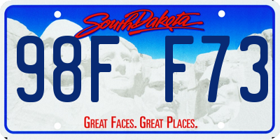 SD license plate 98FF73