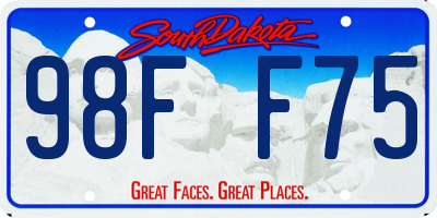 SD license plate 98FF75