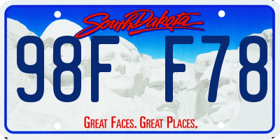 SD license plate 98FF78