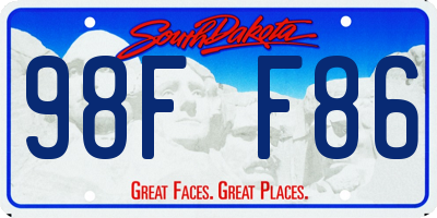 SD license plate 98FF86