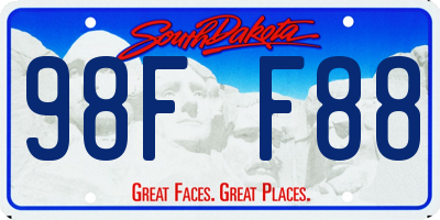 SD license plate 98FF88