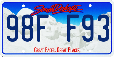 SD license plate 98FF93