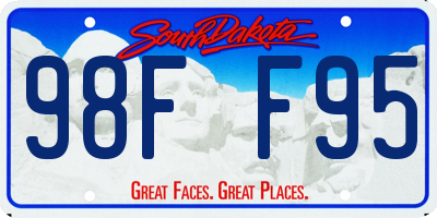 SD license plate 98FF95