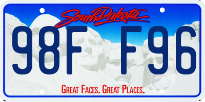 SD license plate 98FF96