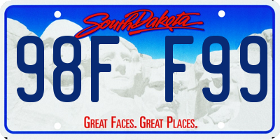 SD license plate 98FF99