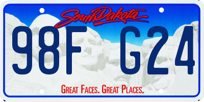 SD license plate 98FG24