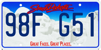 SD license plate 98FG51