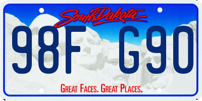 SD license plate 98FG90