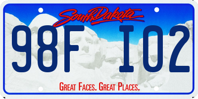 SD license plate 98FI02