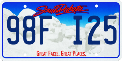 SD license plate 98FI25