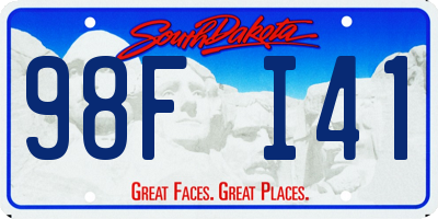 SD license plate 98FI41