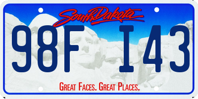 SD license plate 98FI43