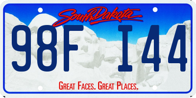 SD license plate 98FI44