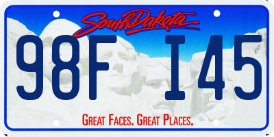SD license plate 98FI45