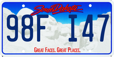 SD license plate 98FI47