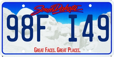 SD license plate 98FI49