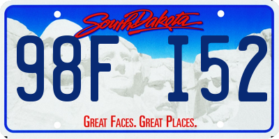 SD license plate 98FI52