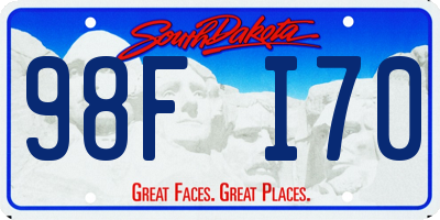 SD license plate 98FI70