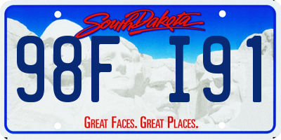 SD license plate 98FI91