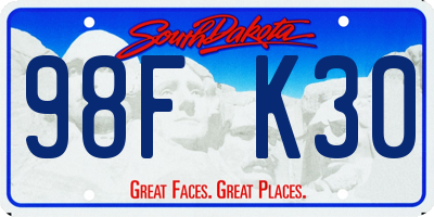 SD license plate 98FK30