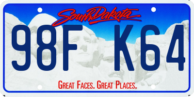 SD license plate 98FK64