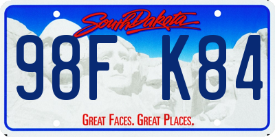 SD license plate 98FK84