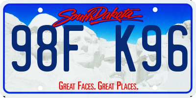 SD license plate 98FK96