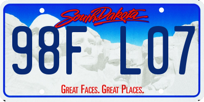 SD license plate 98FL07