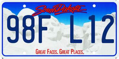 SD license plate 98FL12