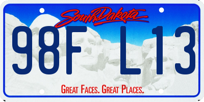 SD license plate 98FL13
