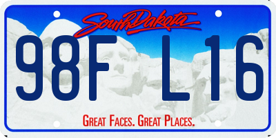 SD license plate 98FL16