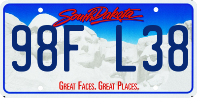 SD license plate 98FL38