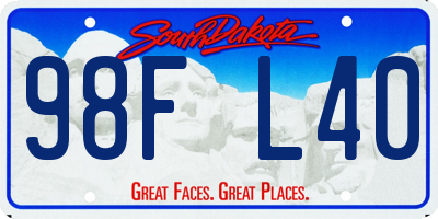SD license plate 98FL40