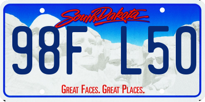 SD license plate 98FL50