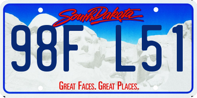 SD license plate 98FL51