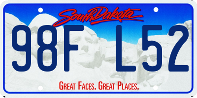 SD license plate 98FL52