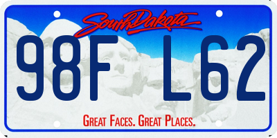 SD license plate 98FL62