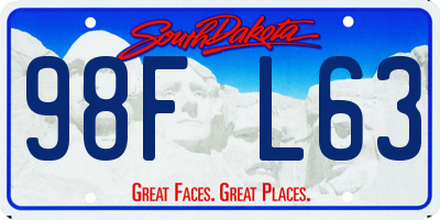 SD license plate 98FL63