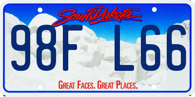 SD license plate 98FL66