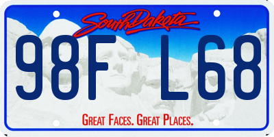 SD license plate 98FL68