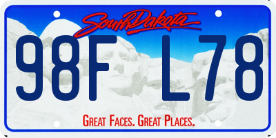 SD license plate 98FL78