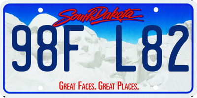 SD license plate 98FL82