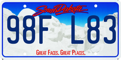 SD license plate 98FL83