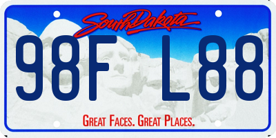 SD license plate 98FL88