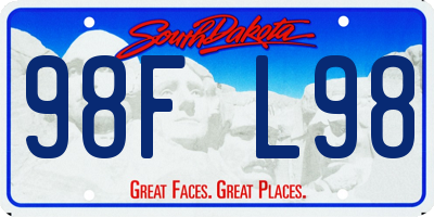SD license plate 98FL98