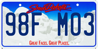 SD license plate 98FM03