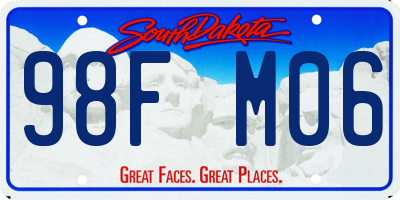 SD license plate 98FM06