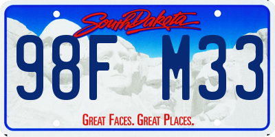 SD license plate 98FM33